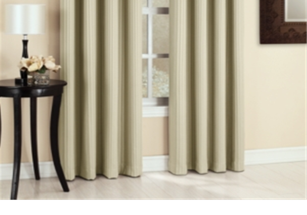 Roupa de cama com painel de cortina Sun Zero Maximus Woven com listras verticais blackout 54 x 63