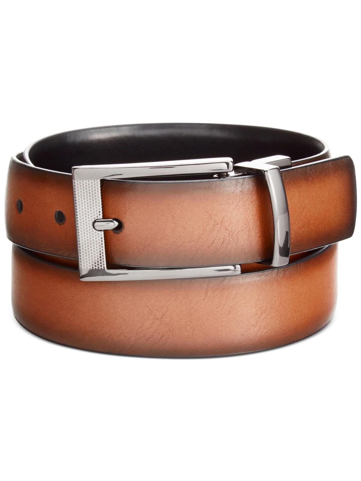 Cinto reversível Alfani Feather-Edge marrom tamanho 30