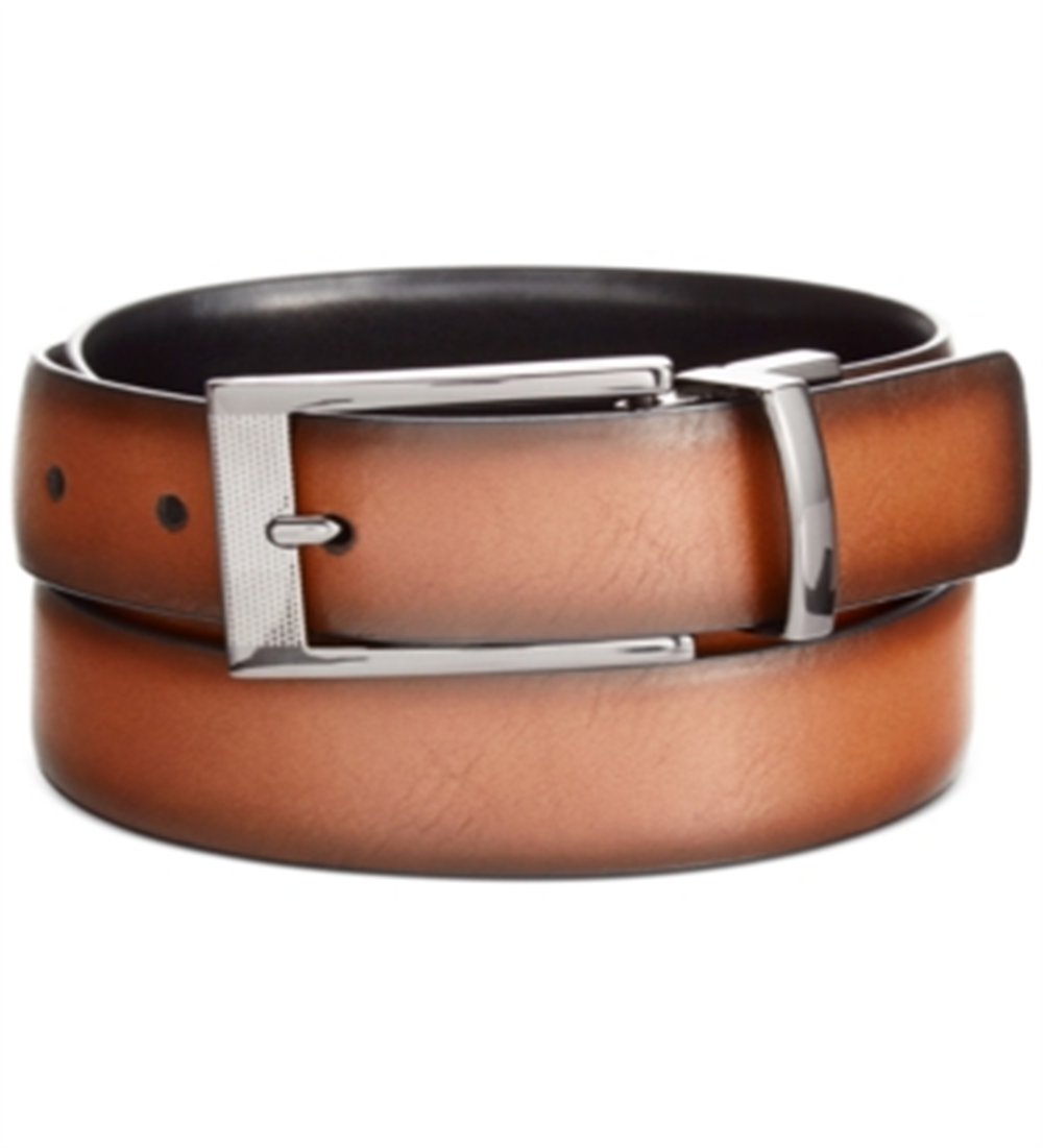 Cinto reversível Alfani Feather-Edge marrom tamanho 30