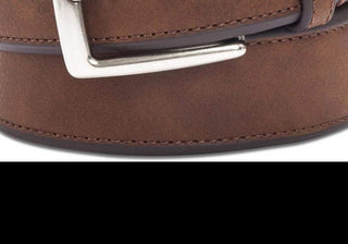 Cinto casual masculino Club Room com borda chanfrada, marrom, tamanho 36
