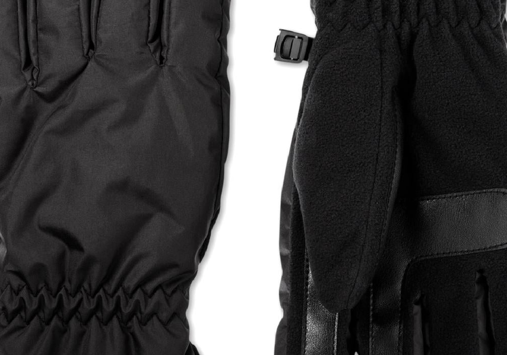 Luvas de inverno Isotoner Smart Dri forradas com lã e tela sensível ao toque, pretas, tamanho GG