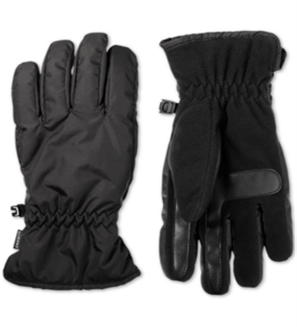 Luvas de inverno Isotoner Smart Dri forradas com lã e tela sensível ao toque, pretas, tamanho GG