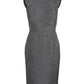 Vestido justo de tweed feminino Anne Klein, preto, tamanho 16