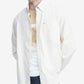 Camisa de sarja grande masculina Tommy Hilfiger, branca, tamanho P