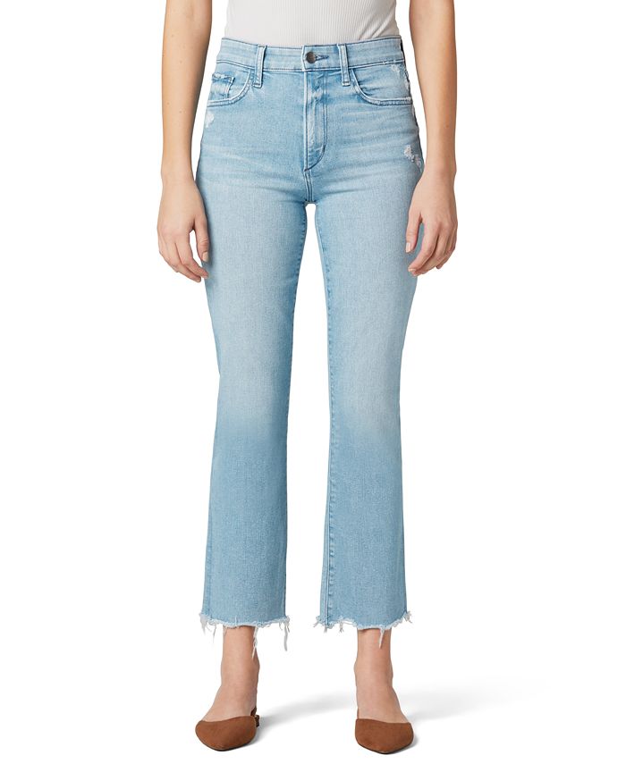 Calça jeans cropped feminina Joe's Raw Hem Sunny, azul, tamanho 31
