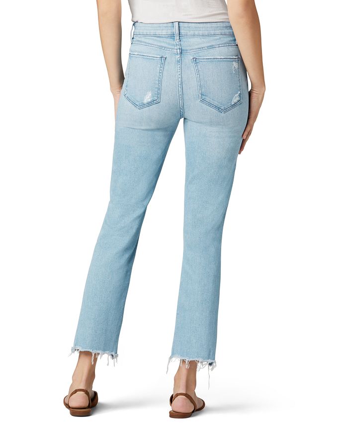 Calça jeans cropped feminina Joe's Raw Hem Sunny, azul, tamanho 31