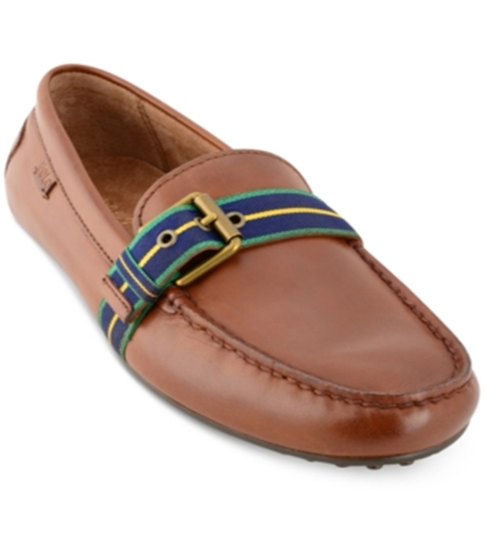 Tênis Ralph Lauren Wessel Leather Driver Masculino Marrom Tamanho 10