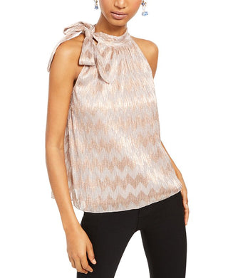 INC International Concepts Top Halter com Decote em V Brilhante Rosa Tamanho 2XL