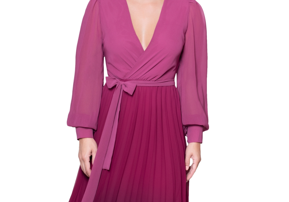 Vestido Feminino RACHEL Rachel Roy Fahari Ombre Chiffon Rosa Tamanho 6