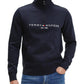 Tommy Hilfiger Moletom Masculino Gola Moletom 1/4 Zip Azul Tamanho XS