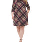 Vestido casual feminino Jessica Howard, bege, tamanho 1X