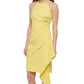 Vestido Halter sem mangas feminino Vince Camuto, amarelo, tamanho 2, pequeno