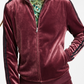 INC International Concepts Jaqueta de moletom de veludo masculina vermelha tamanho X-S