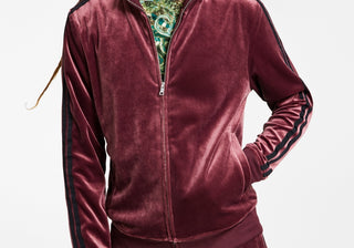 INC International Concepts Jaqueta de moletom de veludo masculina vermelha tamanho X-S