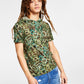 Camiseta masculina com capuz e estampa de cobra INC, verde, tamanho XS
