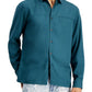 Camisa social masculina Toby Lyocell azul tamanho XS