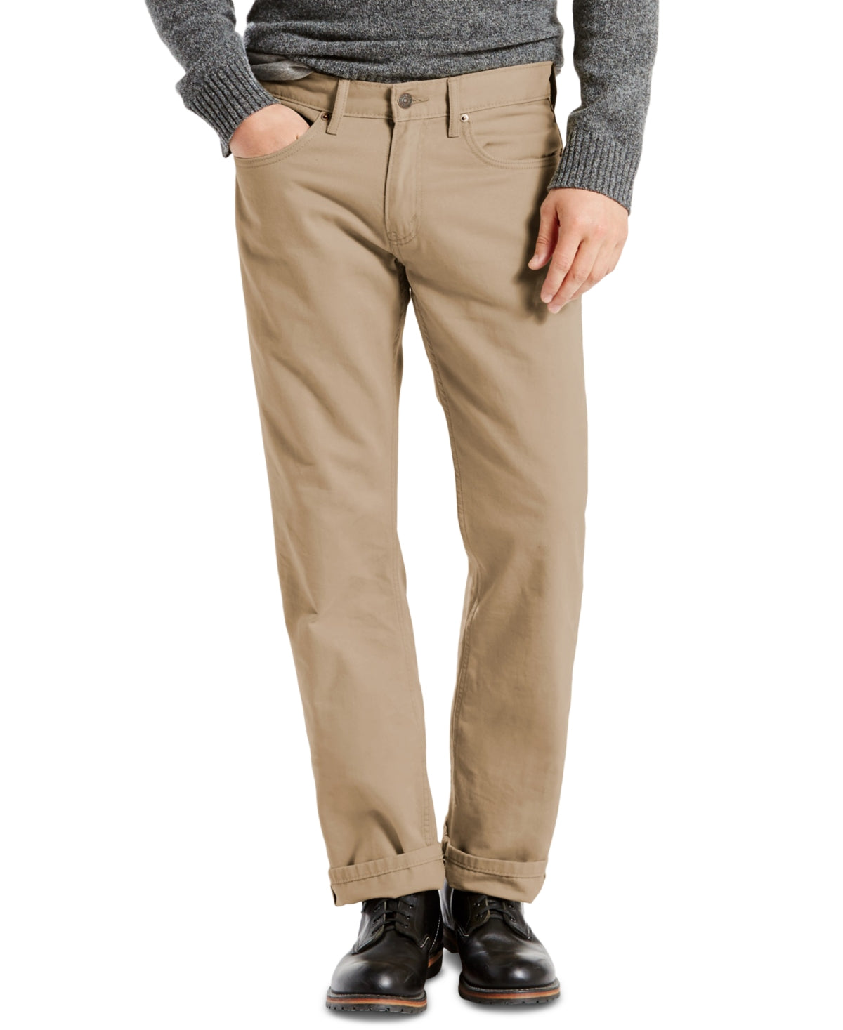 Calça Jeans Levis Masculina 559 Relaxed Straight Regular Cáqui Tamanho 34L x 30C