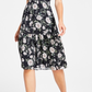 Vestido feminino com recorte floral Bar III, preto, tamanho GG