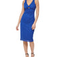 Vestido justo sem mangas com renda geométrica GUESS feminino, azul, tamanho 6