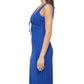Vestido justo sem mangas com renda geométrica GUESS feminino, azul, tamanho 6