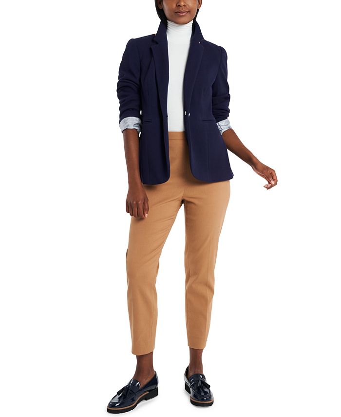 Blazer listrado Riley &amp; Rae Harlow azul marinho tamanho GG