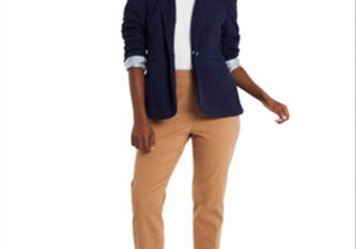 Blazer listrado Riley &amp; Rae Harlow azul marinho tamanho GG