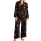 Conjunto de pijama e faixa de cabeça femininos de cetim INC International Concepts, 3 peças, preto, tamanho grande