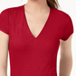 Top canelado com decote em V da Inc International Concepts, vermelho, tamanho G