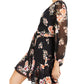 Blusa feminina com estampa floral Bar III, manga curta e flare, tamanho X-G