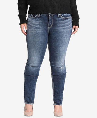 Calça jeans feminina Elyse Curvy Fit da Silver Jeans Co., azul, tamanho 22x30