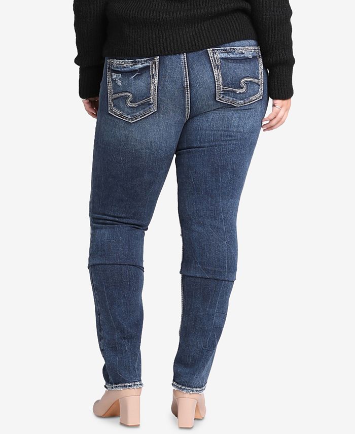 Calça jeans feminina Elyse Curvy Fit da Silver Jeans Co., azul, tamanho 22x30