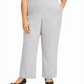 Calça feminina Alfred Dunner Lake Geneva cinza tamanho 20W
