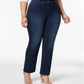 Calça jeans feminina Charter Club Lexington Tummy Control com perna reta, azul, tamanho 14W