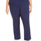 Calça de aquecimento feminina Karen Scott, azul, tamanho 0X