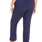 Calça de aquecimento feminina Karen Scott, azul, tamanho 0X