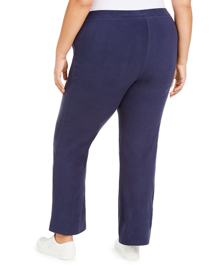 Calça de aquecimento feminina Karen Scott, azul, tamanho 0X