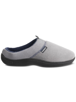 Chinelo masculino Isotoner Jared Hoodback com espuma viscoelástica, cinza, tamanho 2XL
