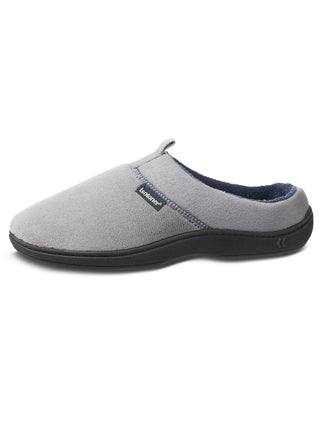 Chinelo masculino Isotoner Jared Hoodback com espuma viscoelástica, cinza, tamanho 2XL