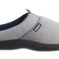 Chinelo masculino Isotoner Jared Hoodback com espuma viscoelástica, cinza, tamanho 2XL