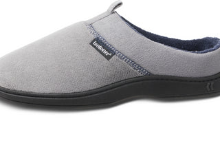 Chinelo masculino Isotoner Jared Hoodback com espuma viscoelástica, cinza, tamanho 2XL