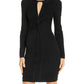 Vestido suéter feminino GUESS com frente torcida e ponto chicote, preto, tamanho X-S