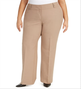 Calça feminina Alfani Curvy Bootcut Tummy Control, bege, tamanho 24W