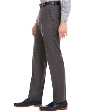 Calça masculina Bar III de lã mista cinza, tamanho 34x30