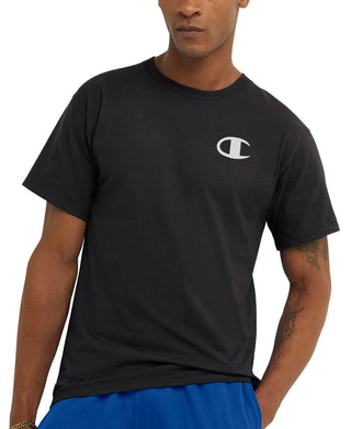 Camiseta masculina Champion Classic Logo Graphic Crewneck, preta, tamanho pequeno