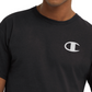 Camiseta masculina Champion Classic Logo Graphic Crewneck, preta, tamanho pequeno