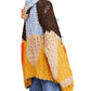 Cardigan com capuz feminino Free People Perfectly Patched, amarelo, tamanho médio