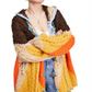 Cardigan com capuz feminino Free People Perfectly Patched, amarelo, tamanho médio