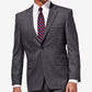 Jaqueta masculina JM Haggar Classic/Regular Fit Stretch Sharkskin Cinza Tamanho 42L