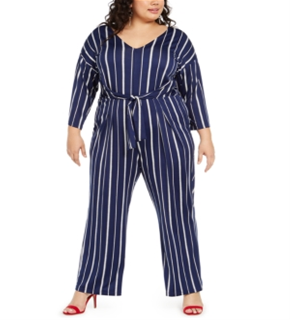 Macacão feminino gaúcho com estampa frontal e amarração NY Collection, azul, tamanho 1X