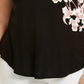 Camiseta feminina estampada Alfani preta tamanho 0X